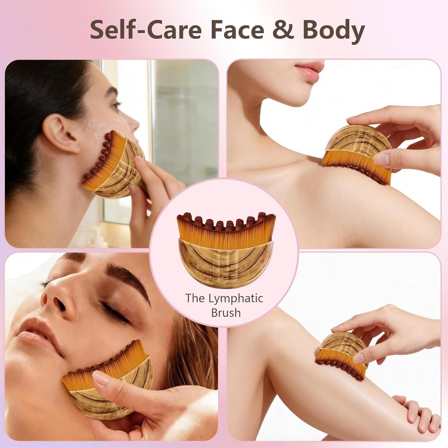 Opulent Glow™ Lymphatic Contour Face Brush (2-Pack) – Sculpt, Lift & Depuff
