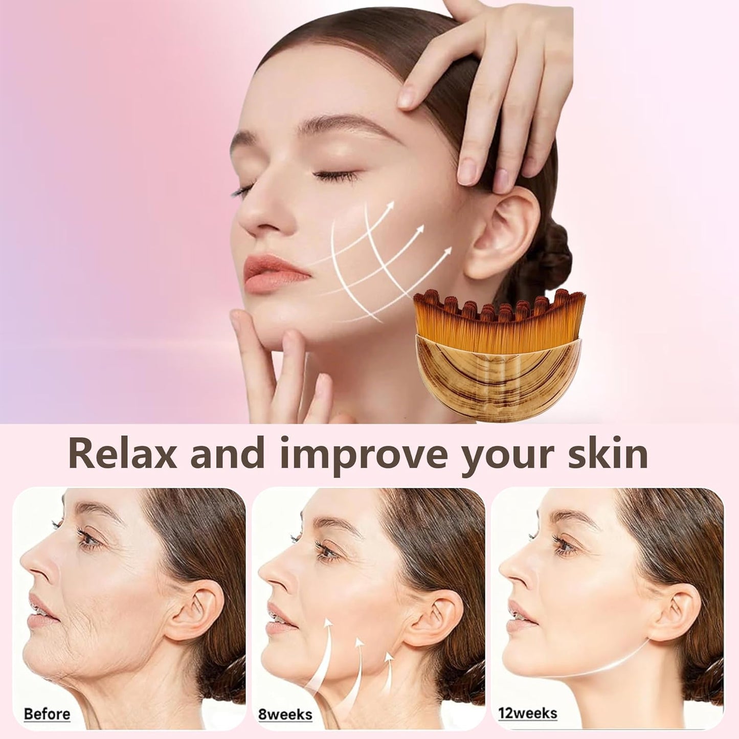 Opulent Glow™ Lymphatic Contour Face Brush (2-Pack) – Sculpt, Lift & Depuff
