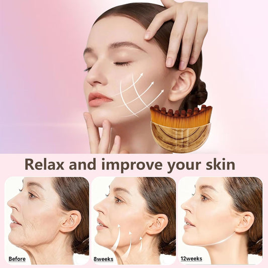 Opulent Glow™ Lymphatic Contour Face Brush (2-Pack) – Sculpt, Lift & Depuff